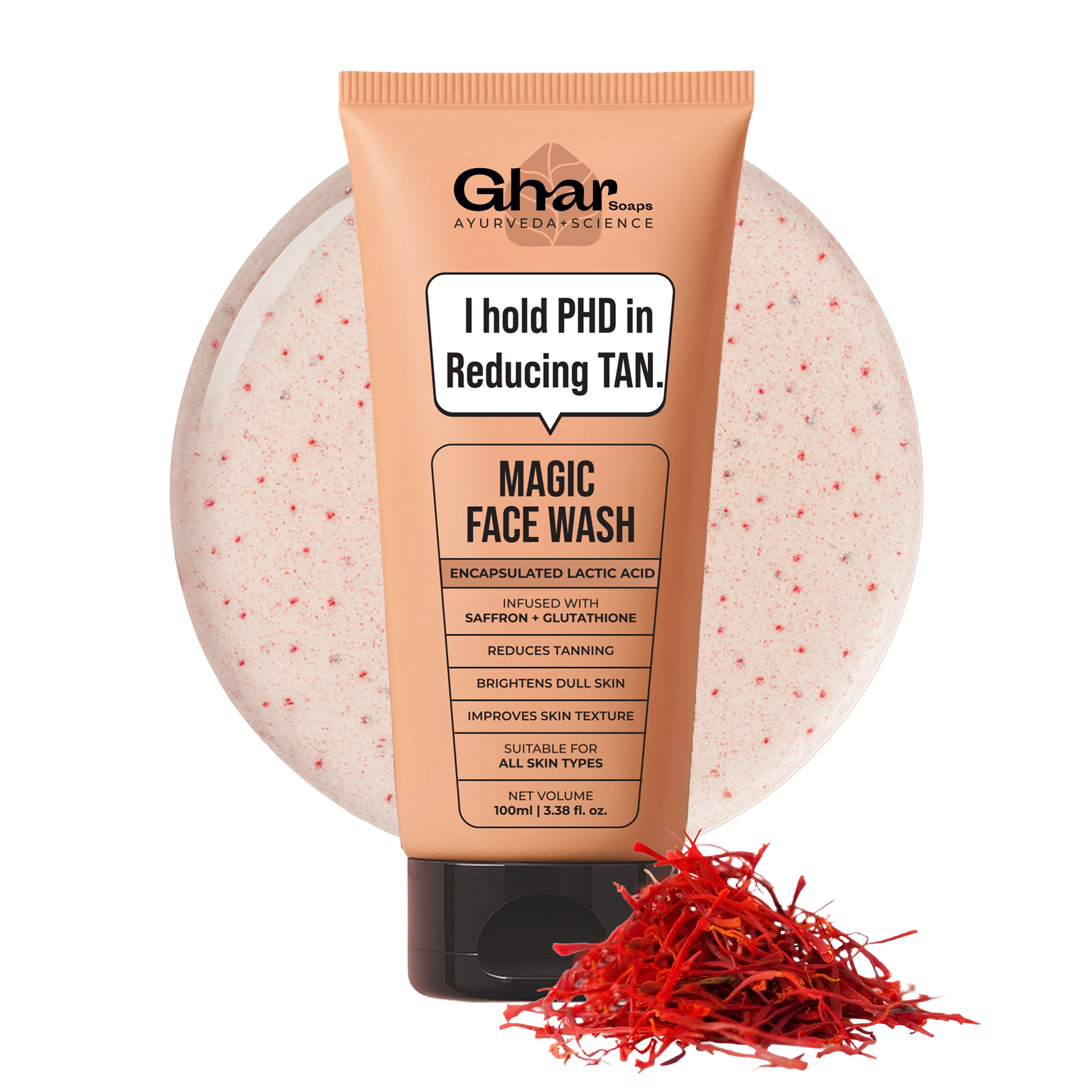 Magic Face wash With Saffron and Lactic Acid