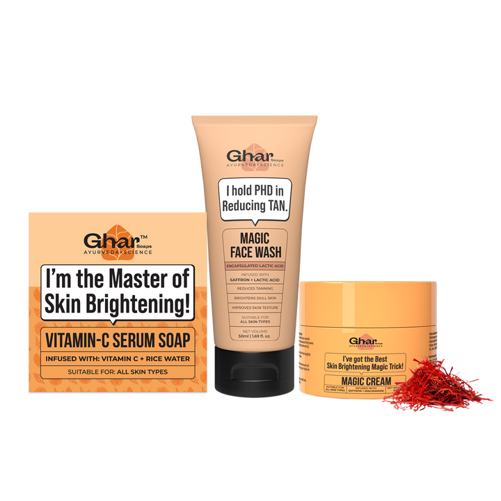 Vitamin c soap + Cream + Magic face wash Combo
