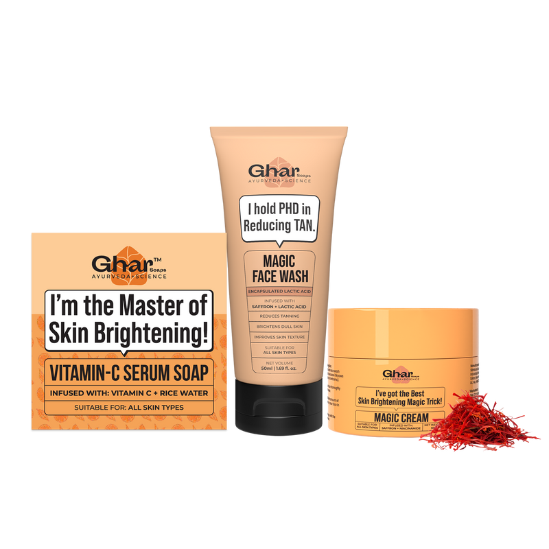 Vitamin c soap + Cream + Magic face wash Combo
