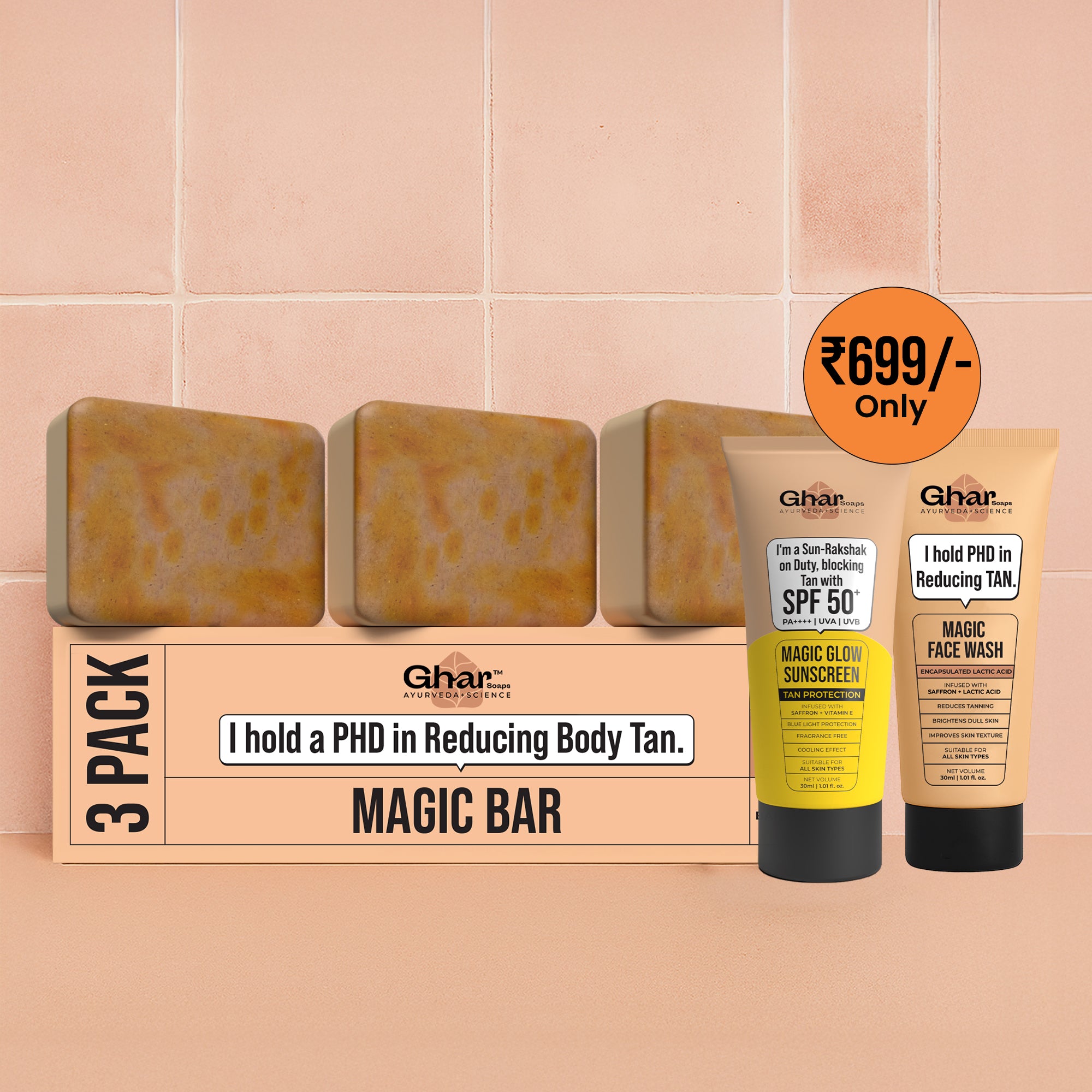 3 Pack Magic Soap + Sunscreen 60ml