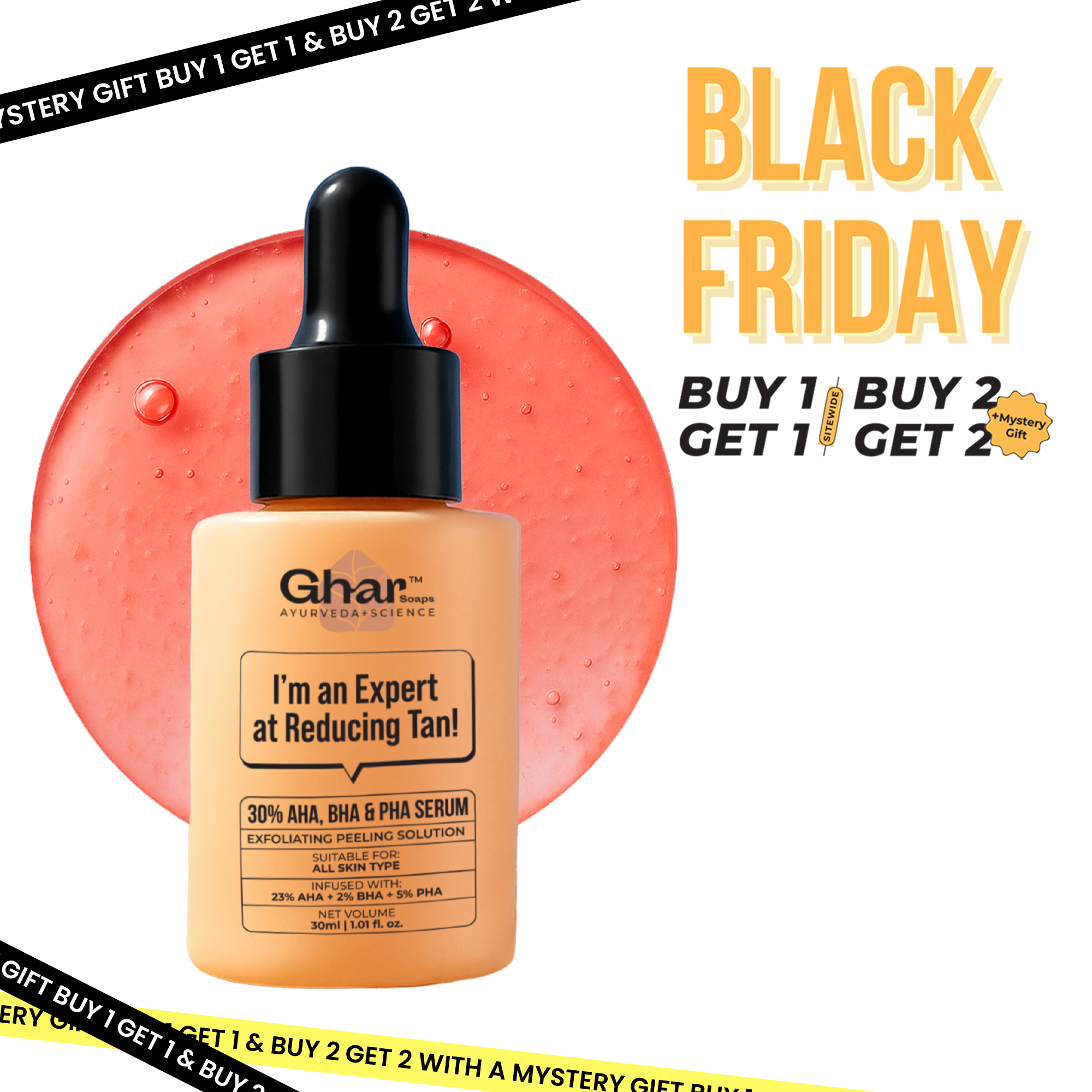 23% AHA 2% BHA & 5% PHA Magic Peeling Solution to reduce tan