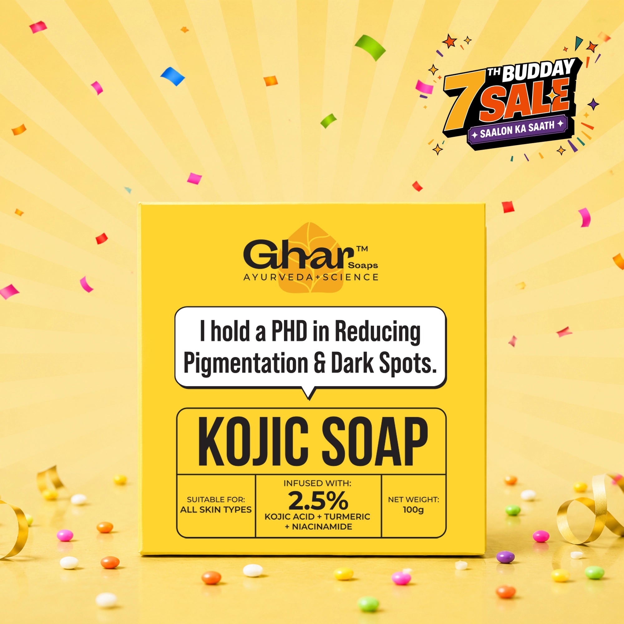 Kojic Acid Soap for De-Pigmentation & Dark Spot Reduction