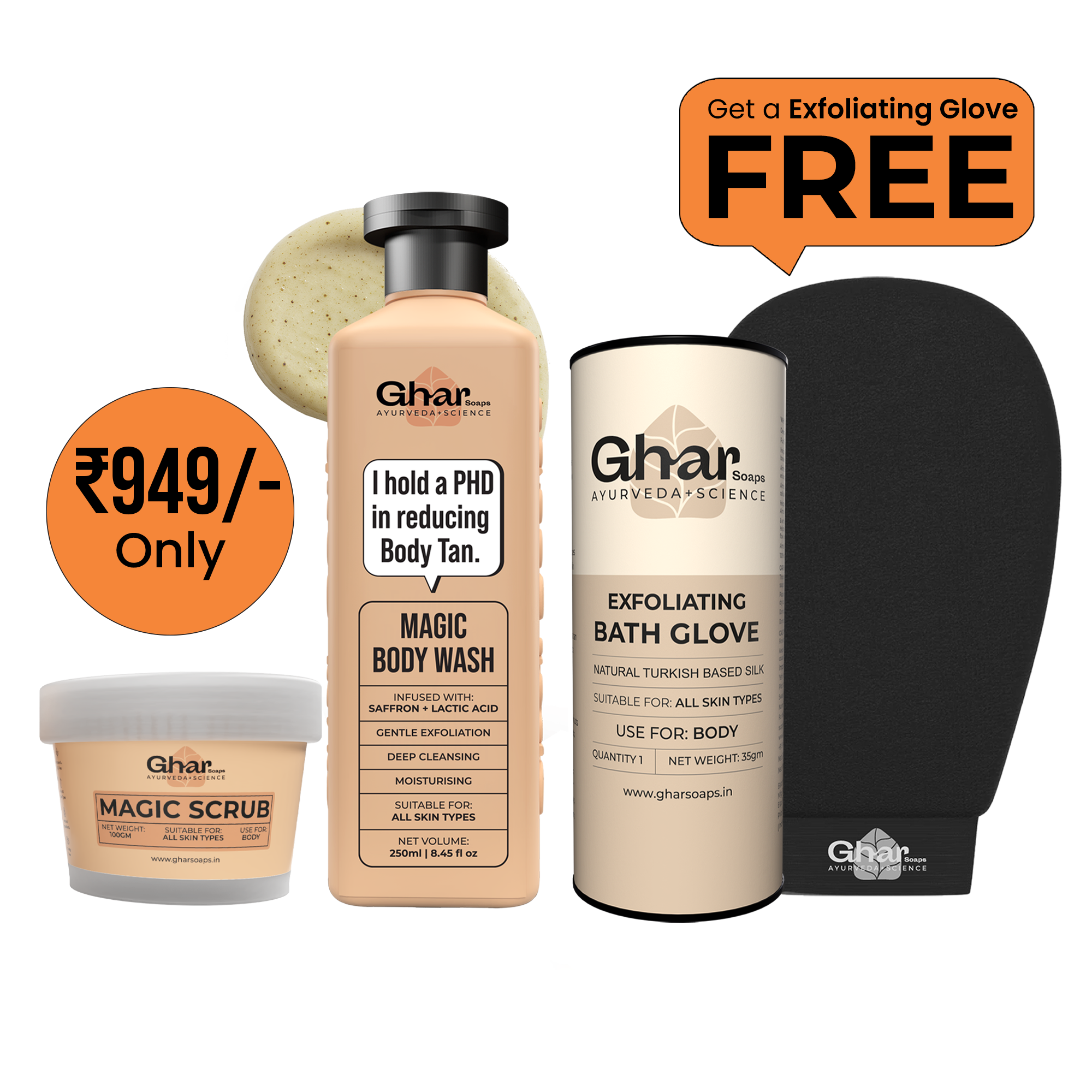Magic Body wash + Free Exfoliating Body Glove