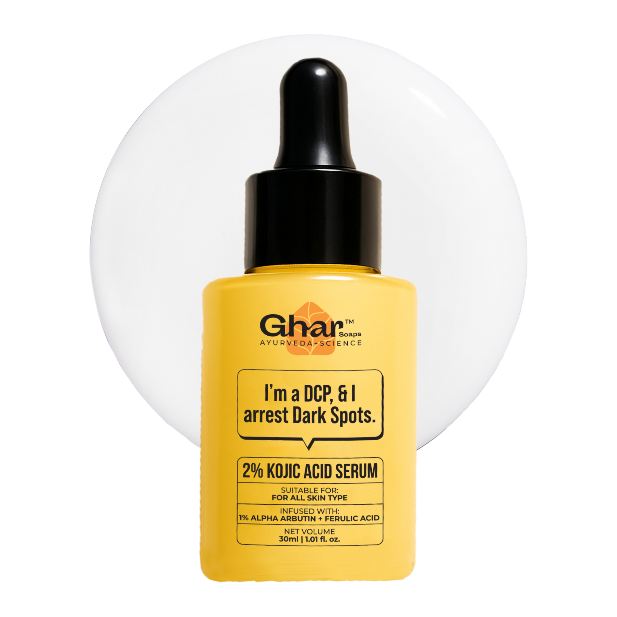 2% kojic acid serum infused with 1% alpha arbutin to reduce pigmentation