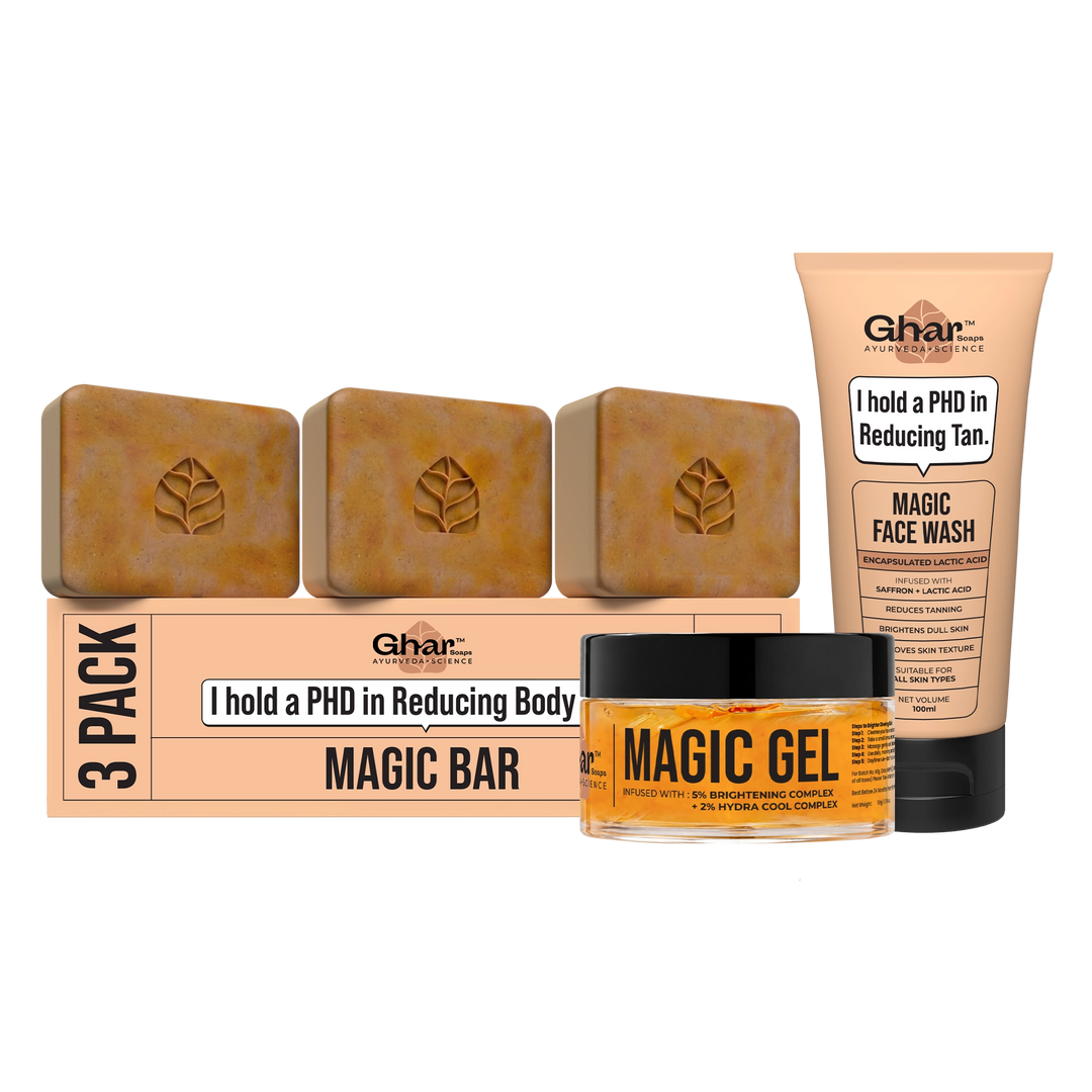 Magic Soap + Face Wash + Magic Gel Combo To Reduce Tan
