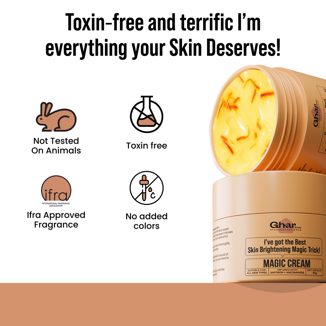 Magic Cream with Saffron & Niacinamide for De-Tan & Skin Brightening