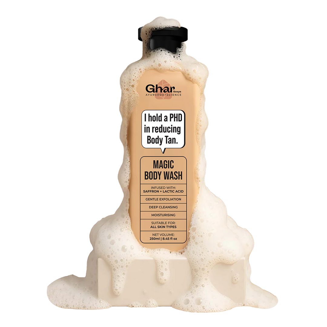 Magic De-Tan & Exfoliating Body Wash with Saffron & Lactic Acid