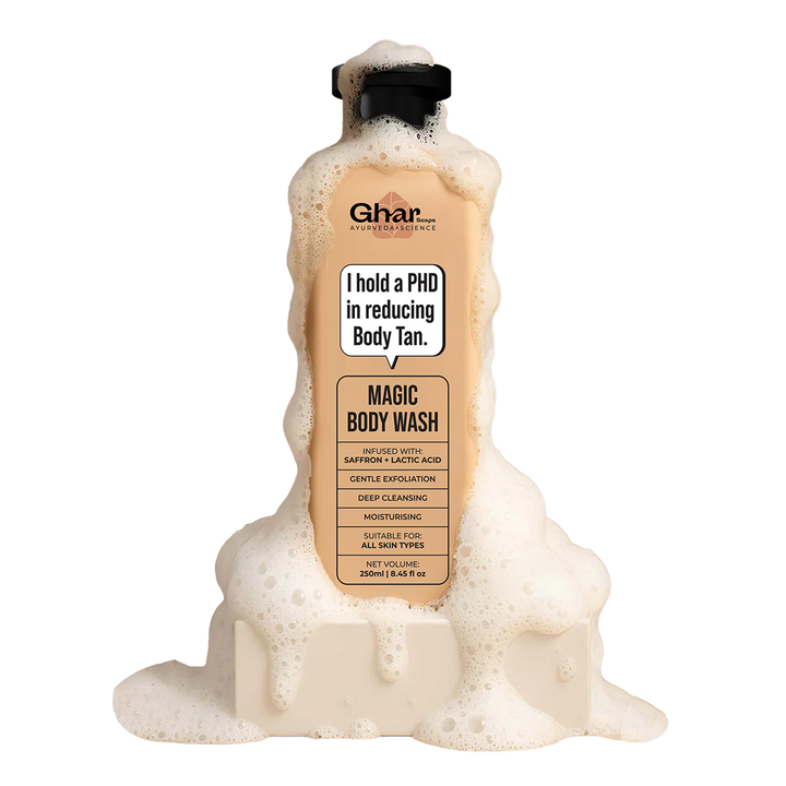 Magic De-Tan & Exfoliating Body Wash with Saffron & Lactic Acid